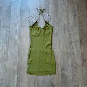Garage green mini dress